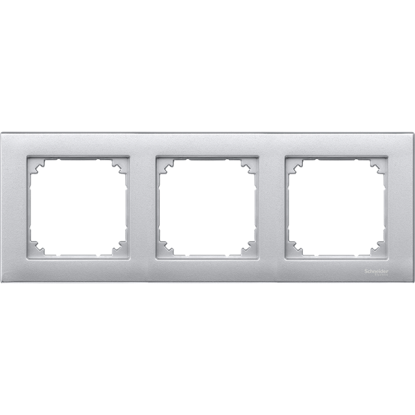 M-PLAN frame, 3-gang, aluminium image 3