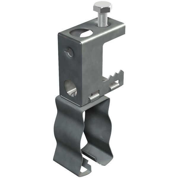 TKS 213-32  Beam clamp screw, with tubular holder 27-32 mm, 2-13 mm, Steel, St, zinc microlamellas image 1