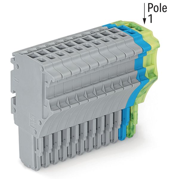 1-conductor female connector Push-in CAGE CLAMP® 1.5 mm² gray/blue/gre image 2