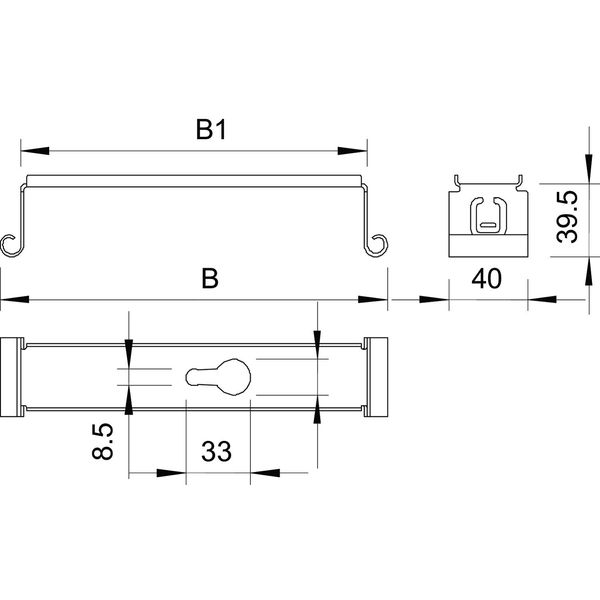 MAH 075 FS Centre suspension for cable tray B70mm image 2