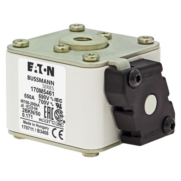 Fuse-link, high speed, 550 A, AC 690 V, size 2, aR, IEC, UL, single indicator image 5