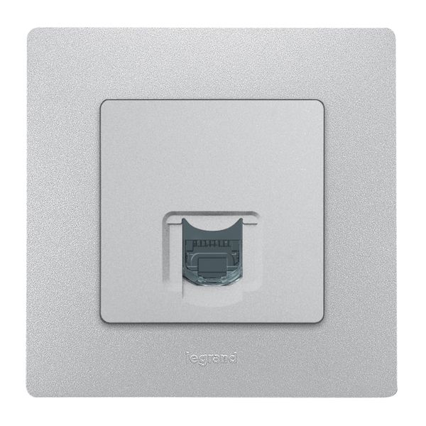 RJ45 socket Niloé category 6 FTP with silver cover plate image 1