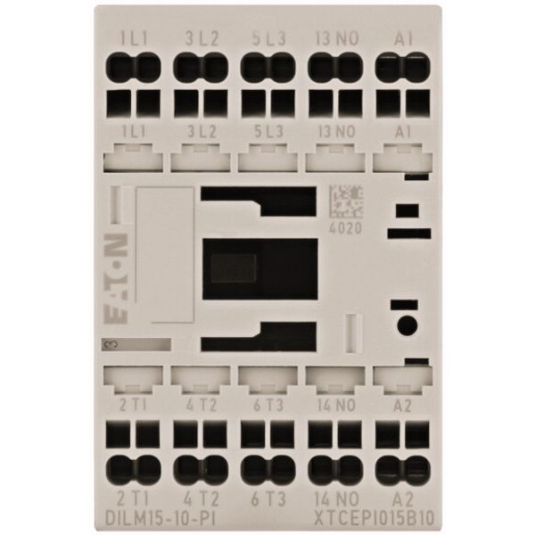 Contactor, 3 pole, 380 V 400 V 7.5 kW, 1 N/O, 24 V DC, DC operation, Push in terminals image 1