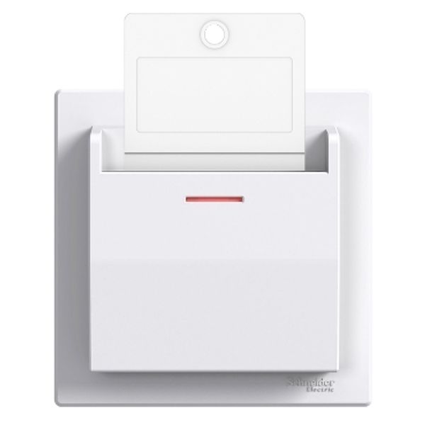 Asfora - hotel card switch - 10AX screwless terminals, white image 2