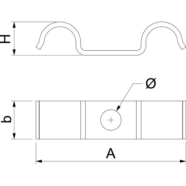 1015 D 6 G Fastening clip for 2 cables 6mm image 2