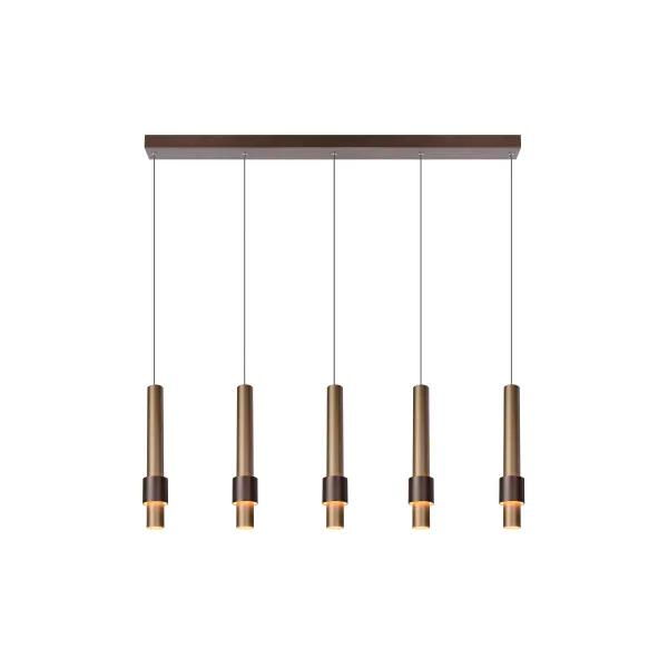 Lucide MARGARY - Pendant light - LED Dim. - 5x4,2W 2700K - Coffee image 1