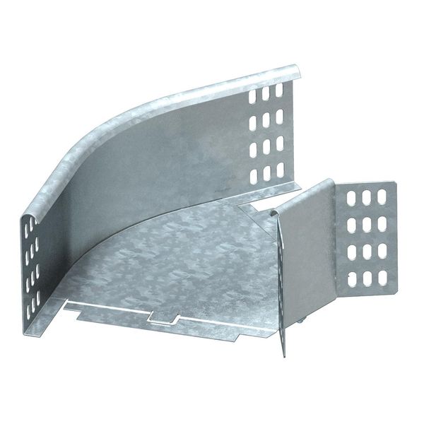 RB 45 110 FT  Bend 45°, horizontal, with angle coupling, 110x100, Steel, St, hot-dip galvanized, DIN EN ISO 1461 image 1