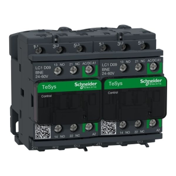 TeSys Deca reversing contactor - 3P - = 440 V - 9 A AC-3 - 24...60 V AC/DC coil image 4