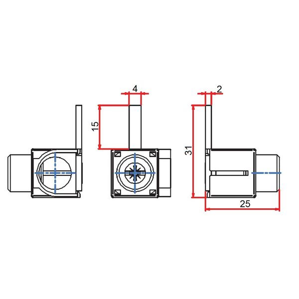 Connection Terminal, Pin, cross-wise, 6-50mmý, Short image 2