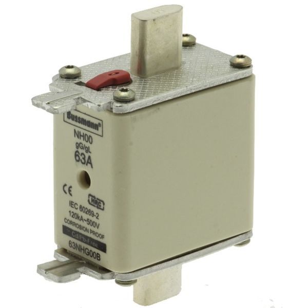 Fuse-link, low voltage, 63 A, AC 500 V, NH00, gL/gG, IEC, dual indicator image 3