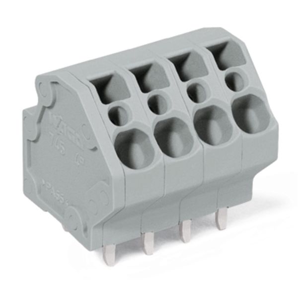 PCB terminal block 4 mm² Pin spacing 5 mm gray image 1