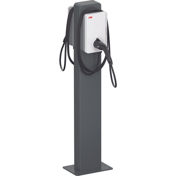 TAC pedestal back-to-back Free-standing metal pedestal for 2 Terra AC chargers image 1