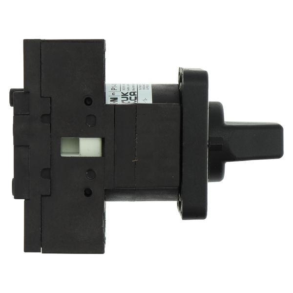 On-Off switch, P1, 40 A, flush mounting, 3 pole, with black thumb grip and front plate image 13