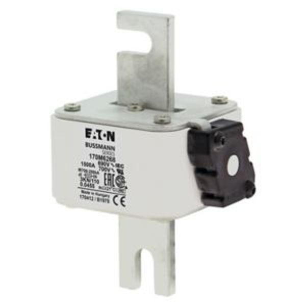 Fuse-link, high speed, 1500 A, AC 690 V, DIN 3, 76 x 92 x 139 mm, aR, DIN, IEC, single indicator image 6