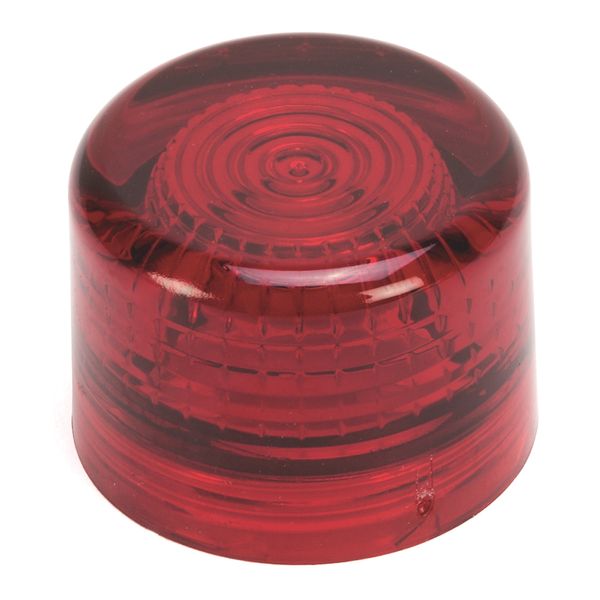Indicator Light, Color Cap, Red, Push to Test, 30mm, Plastic image 1