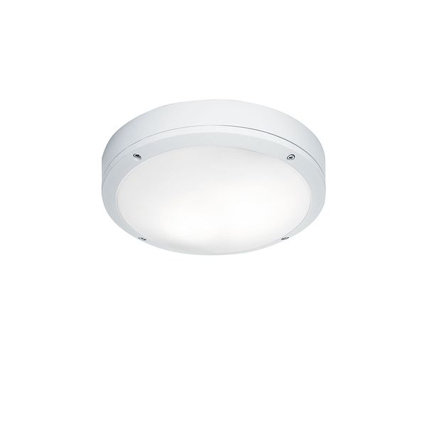 Ceiling Lamp White Round Leros image 1