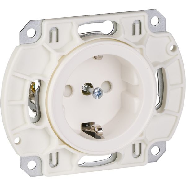 Robust - single socket-outlet - screwless - white image 2