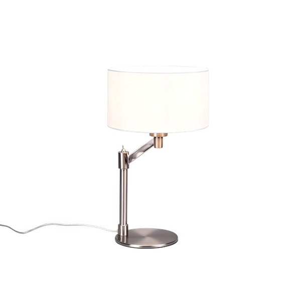 Cassio table lamp E27 brushed steel image 1