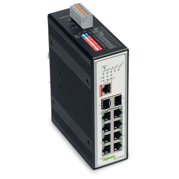 Industrial-Managed-Switch 8-port 100Base-TX 2-Slot 1000BASE-SX/LX blac image 3