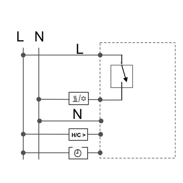 UP room controller, anthracite 55x55, 5-30C, AC 230V, triac output, switchable 5 actuators each 3W, change-over input, TA 3.5K, LED displays image 4