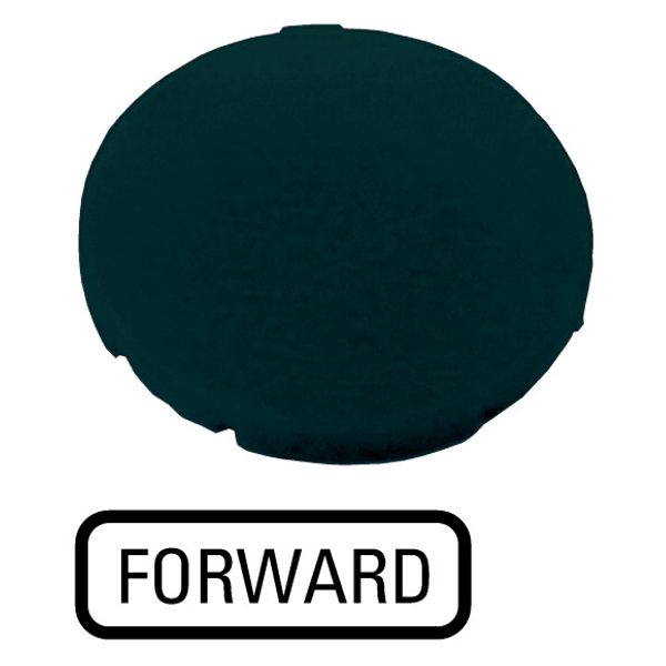 Button plate, flat black, FORWARD image 1