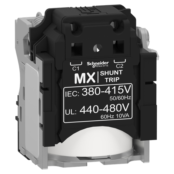 MX shunt release, ComPacT NSX, rated voltage 380/415 VAC 50/60 Hz, 440/480 VAC 60 Hz, screwless spring terminal connections image 4