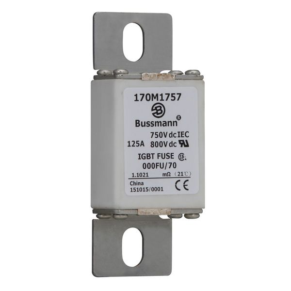 Fuse-link, high speed, 125 A, DC 750 V, size 000, 24 x 36 x 96 mm, aR, IEC, UL image 15