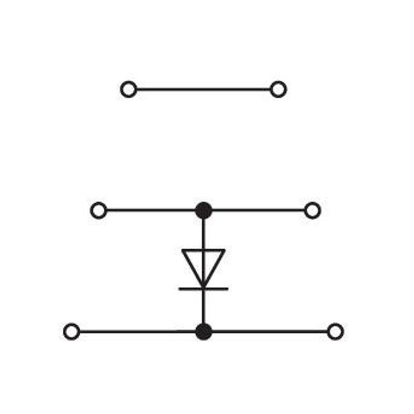 Component terminal block triple-deck with diode 1N4007 gray image 3