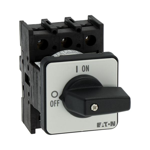 On-Off switch, P1, 25 A, flush mounting, 3 pole, with black thumb grip and front plate image 17