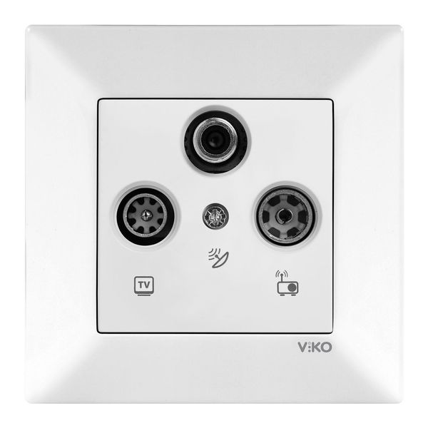 Meridian White Sat Socket Terminated (Sat-TV-Rd) image 1