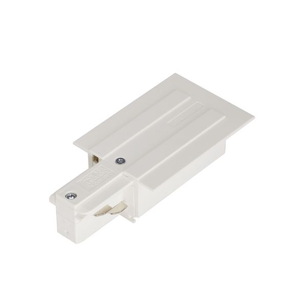 EUTRAC feed-in for 3-phase recessed track, white RAL 9016 image 1