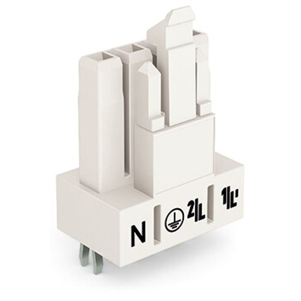 Socket for PCBs straight 4-pole white image 2