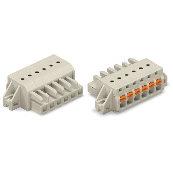 1-conductor female connector push-button Push-in CAGE CLAMP® light gra image 4