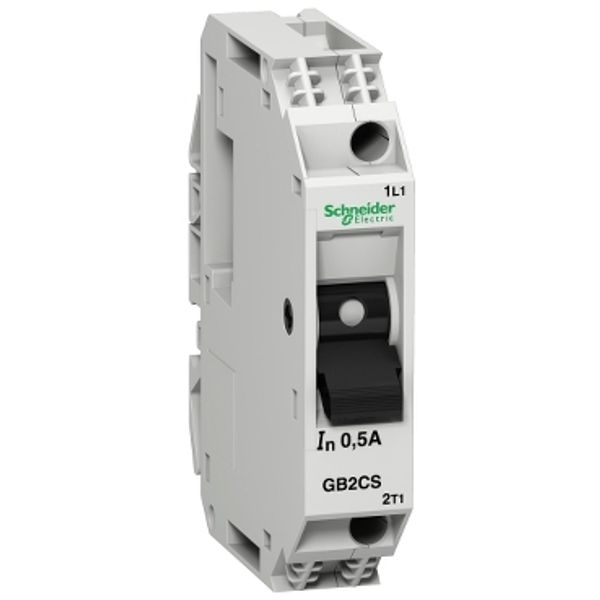 Thermal magnetic circuit breaker, TeSys GB2, 1P, 1 A, Icu 1.5 kA@240 V, low magnetic tripping level image 3