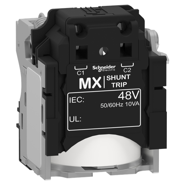 MX shunt release, ComPacT NSX, rated voltage 48 VAC 50/60 Hz, screwless spring terminal connections image 6