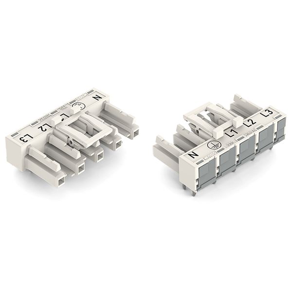 Socket for PCBs angled 5-pole white image 3