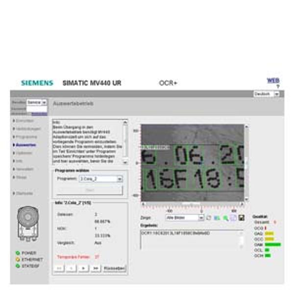 Text-Genius; OCR license for MV440 code reading systems; Single license, single license on a USB stick; can be uploaded via ALM to device CUSTOM'S TARIFF NO.:85235190 LKZ:DE image 1