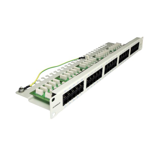 Patchpanel 50xRJ45 unshielded, ISDN, 19", 1U, RAL7035 image 3