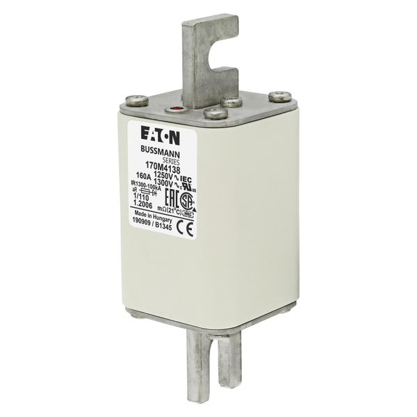 Fuse-link, high speed, 160 A, AC 1250 V, size 1, 53 x 66 x 138 mm, aR, DIN, IEC, single indicator image 4