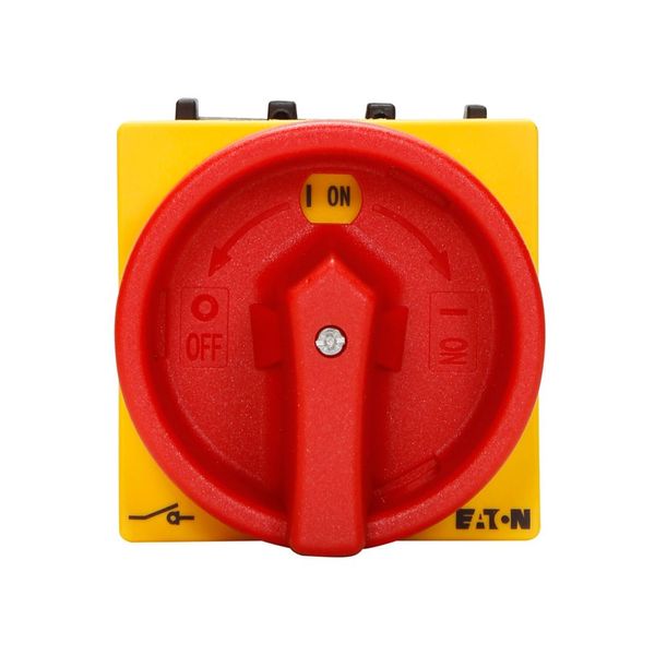 On-Off switch, P1, 32 A, centre mounting, 3 pole, with black thumb grip and front plate image 11