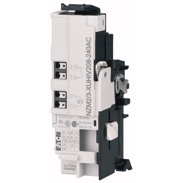 Undervoltage release for NZM2/3, 1 early-make auxiliary contact, 2NO, 12DC, Push-in terminals image 3