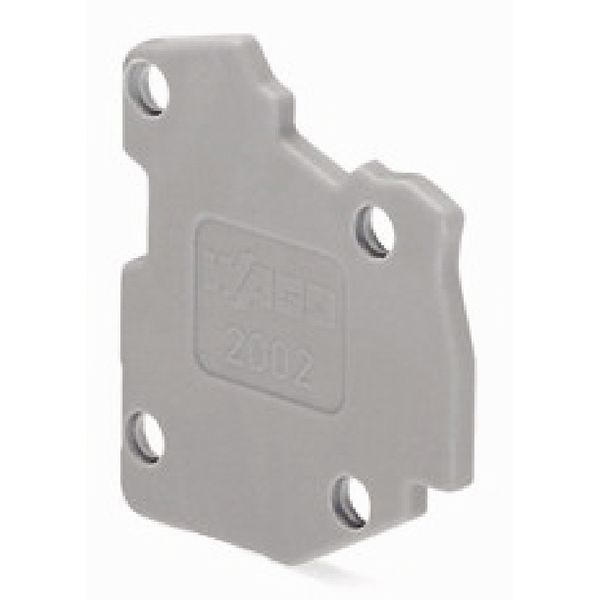 End plate for modular TOPJOB®S connector 1.5 mm thick gray image 1