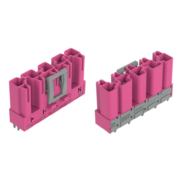 Plug for PCBs straight 5-pole pink image 1