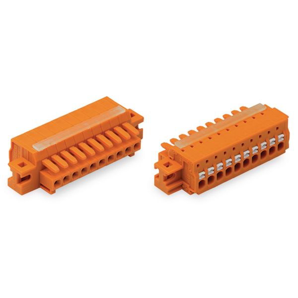 1-conductor female connector push-button Push-in CAGE CLAMP® orange image 4