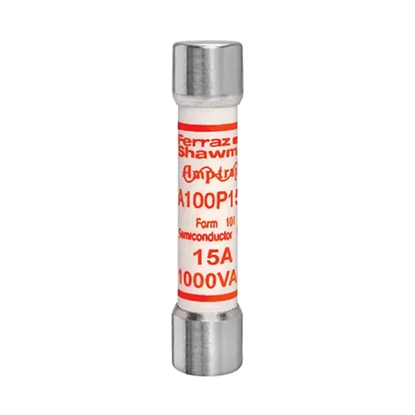 High Speed Fuse Amp-Trap® A100P 1000VAC 750VDC 15A Ferrule image 1