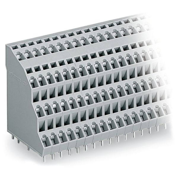Quadruple-deck PCB terminal block 2.5 mm² Pin spacing 5 mm gray image 6