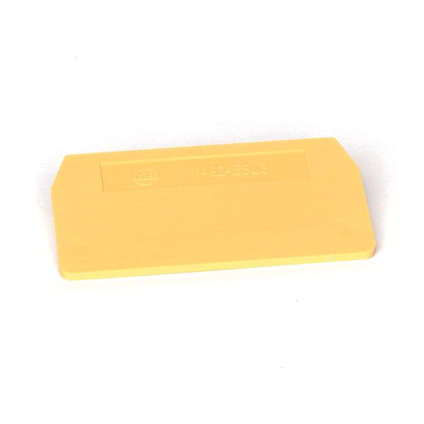 Terminal Block, End Barrier, Yellow, for 1492-L3, LG3, LKD3, L3P image 1