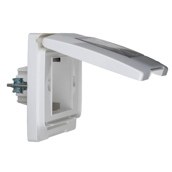 Outdoor surface mount box IP55, transparent lid, white image 10