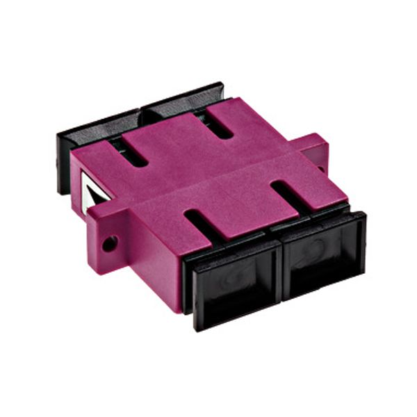 Standard SC-Duplex Coupling MM Polymer case Violett image 1