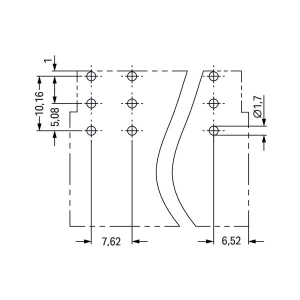 831-3622 THT male header; 1.0 x 1.2 mm solder pin; angled image 10